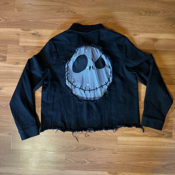 Disney Jackets & Blazers - Disney Jack Skellington Black Denim Jacket The Nightmare Before Christmas